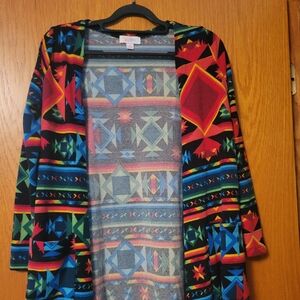 Lularoe Colorful Geometric Patterned Cardigan